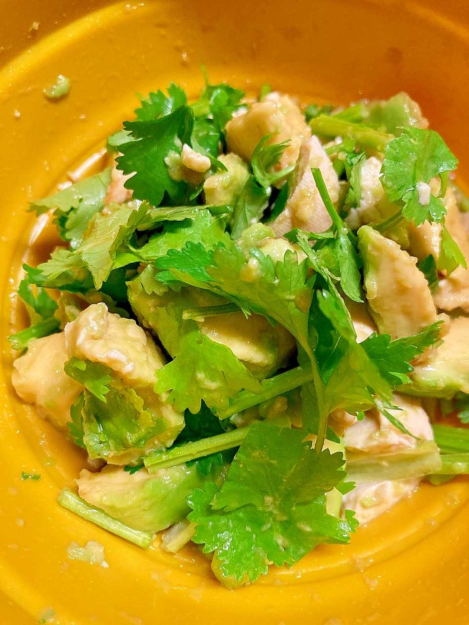 簡単おつまみ アボカドとパクチーの豆腐サラダ レシピ 作り方 By Ayatoy 楽天レシピ