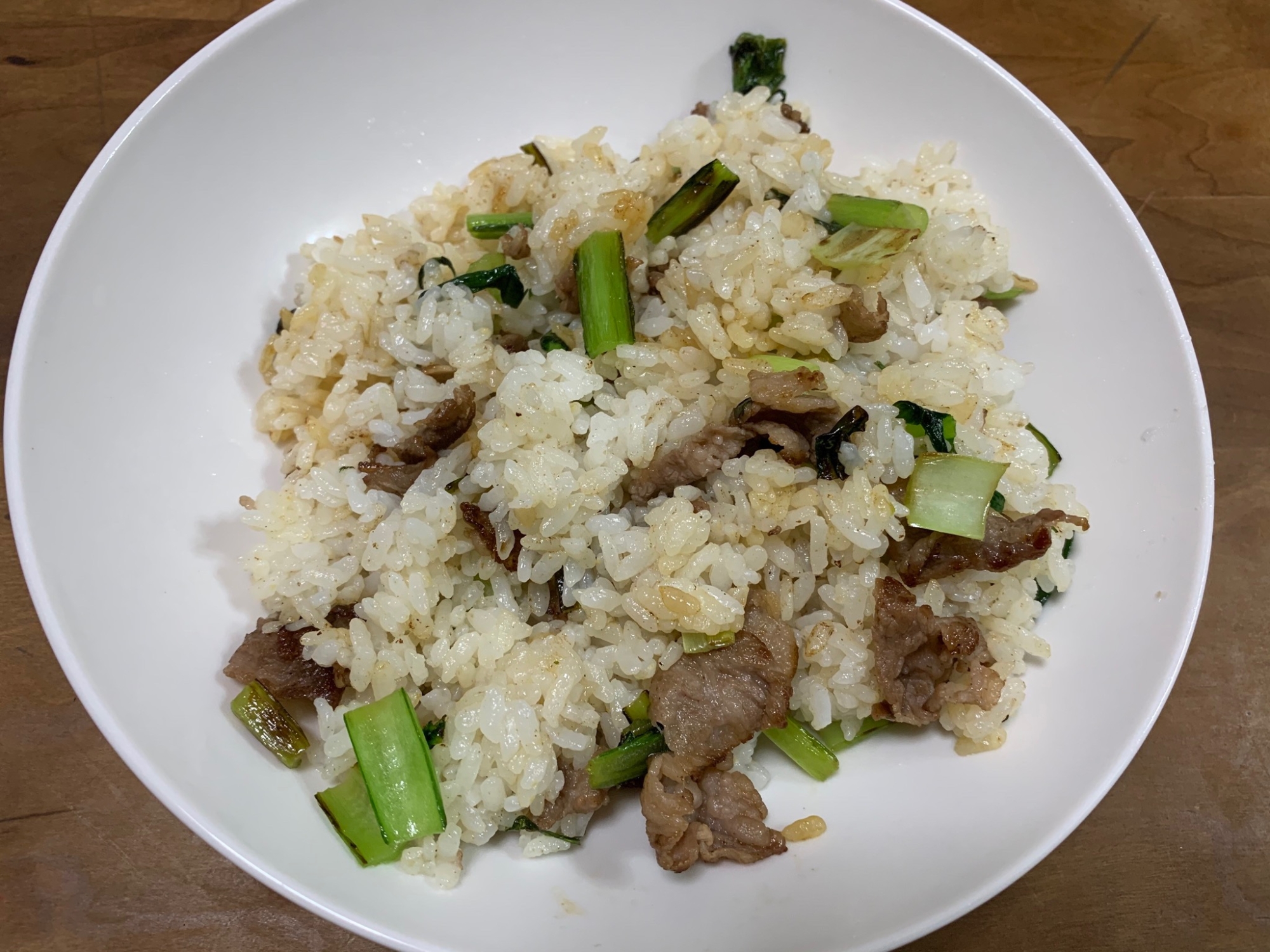 牛肉と小松菜の焼き飯