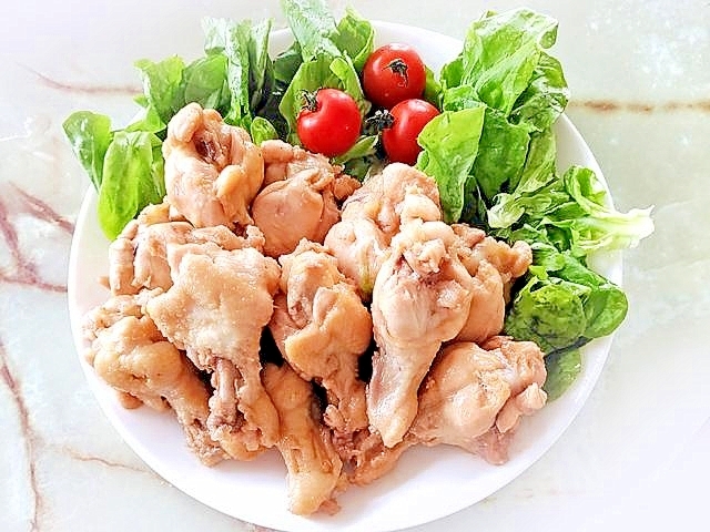 ワンパンで作れる!にんにく香る★手羽元の酸っぱ煮♪