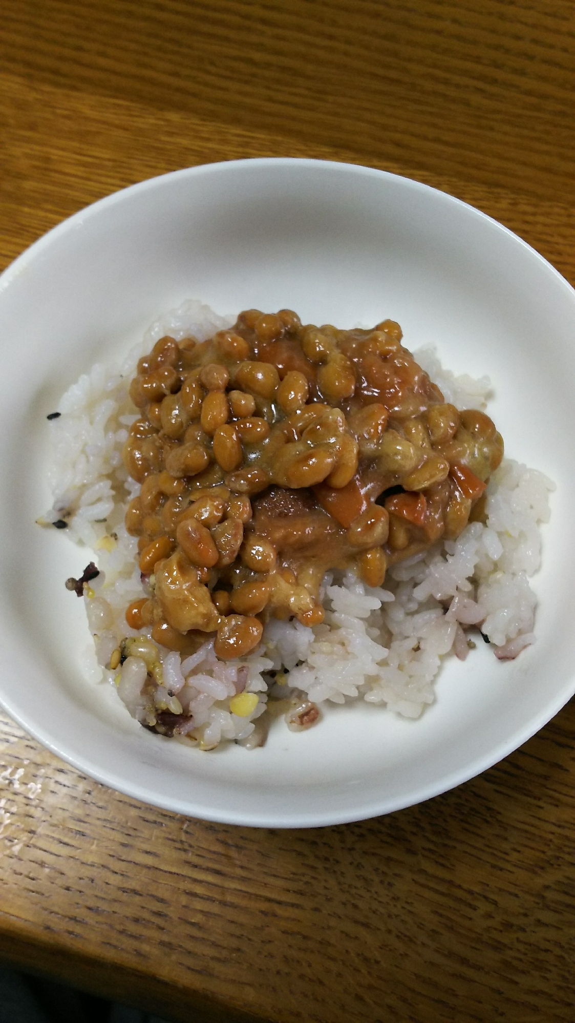 梅干しオリーブ納豆丼