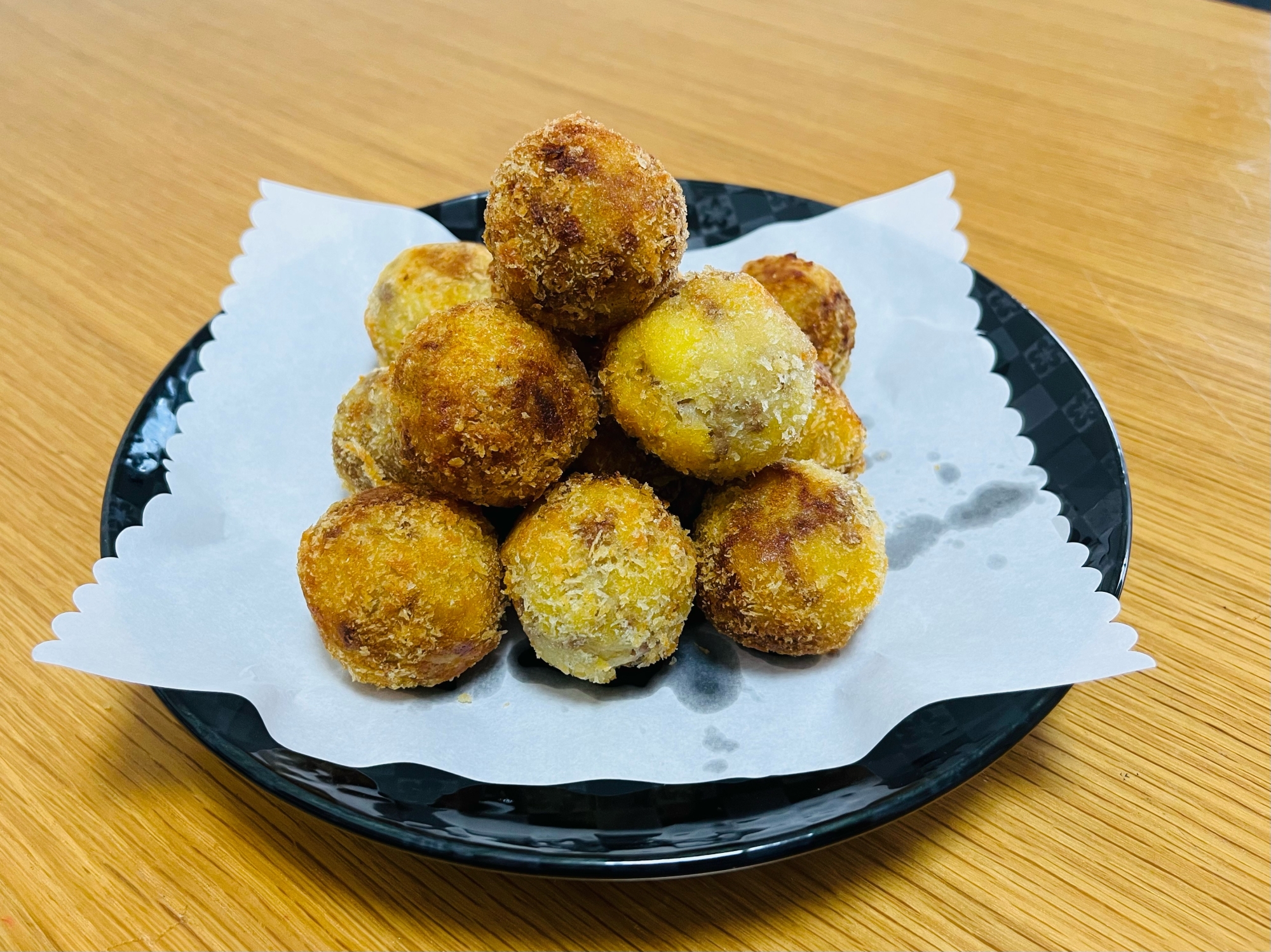 食べて楽しい♡お月見ポテトコロッケ