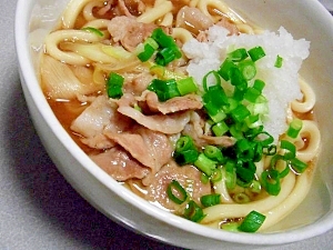 簡単♪豚肉×長ネギのうどん♪