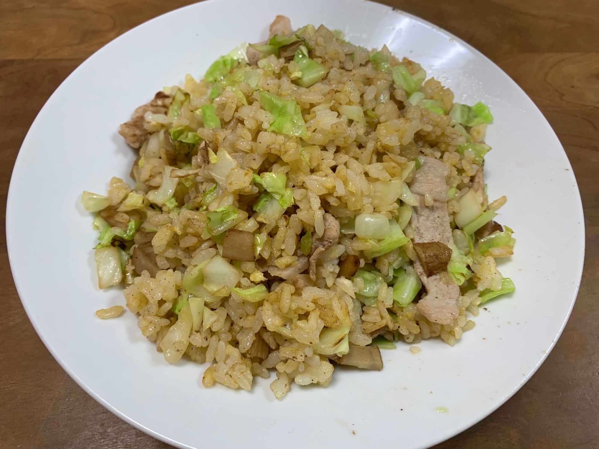 春キャベツとごぼうのチャーハン