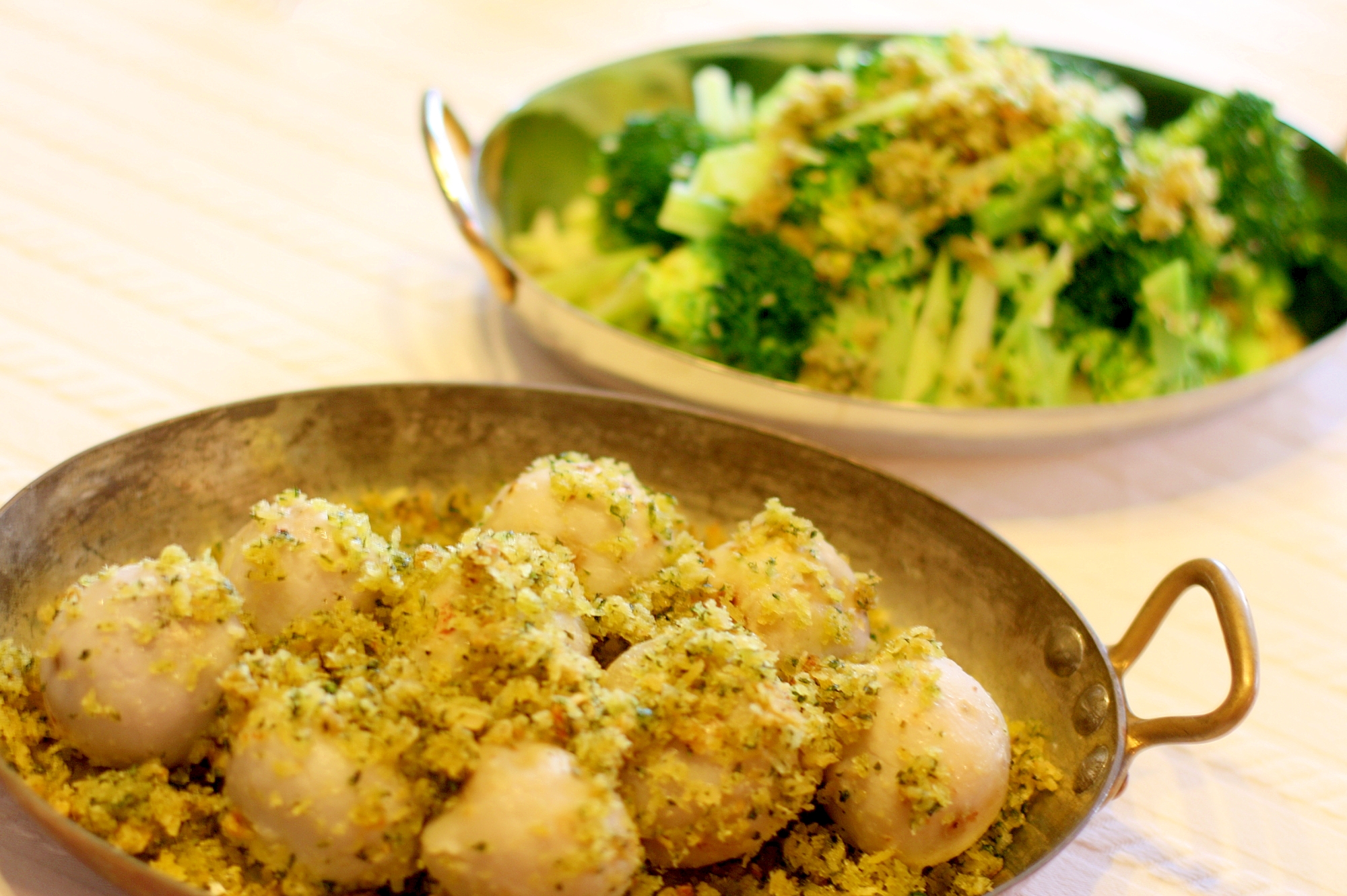 簡単！里芋のアジアン香草焼きパン粉　和え