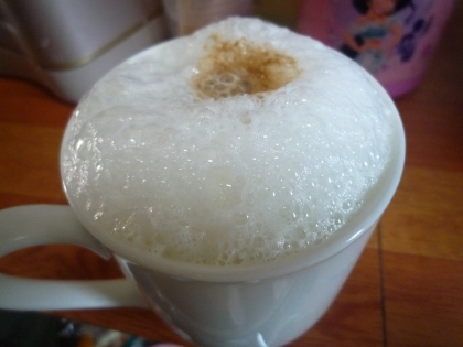 ちょっと分離しちゃったけど、豆乳でももこもこ泡！感激(^^)/