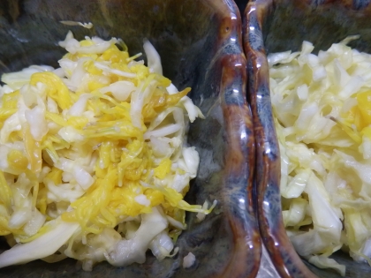菊花とキャベツの塩麹サラダ