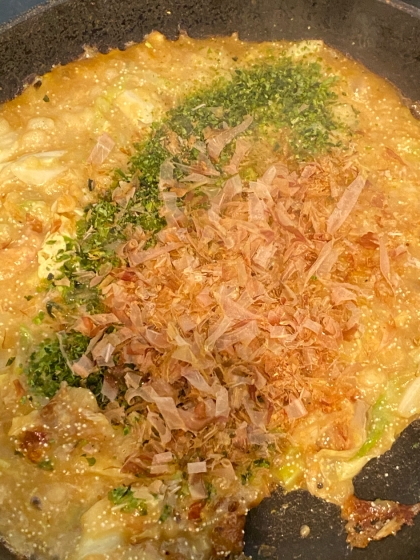 簡単チキンラーメンもんじゃ