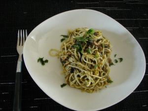 簡単！海苔の佃煮パスタ