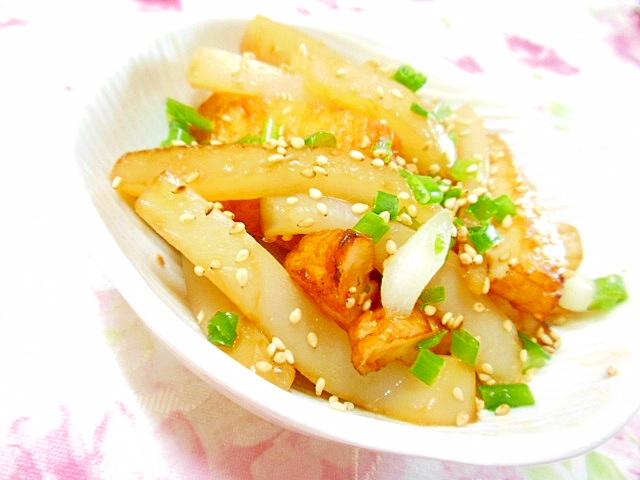 白蒟蒻と薩摩揚げの甘辛醤油炒め レシピ 作り方 By 小太郎1212 楽天レシピ