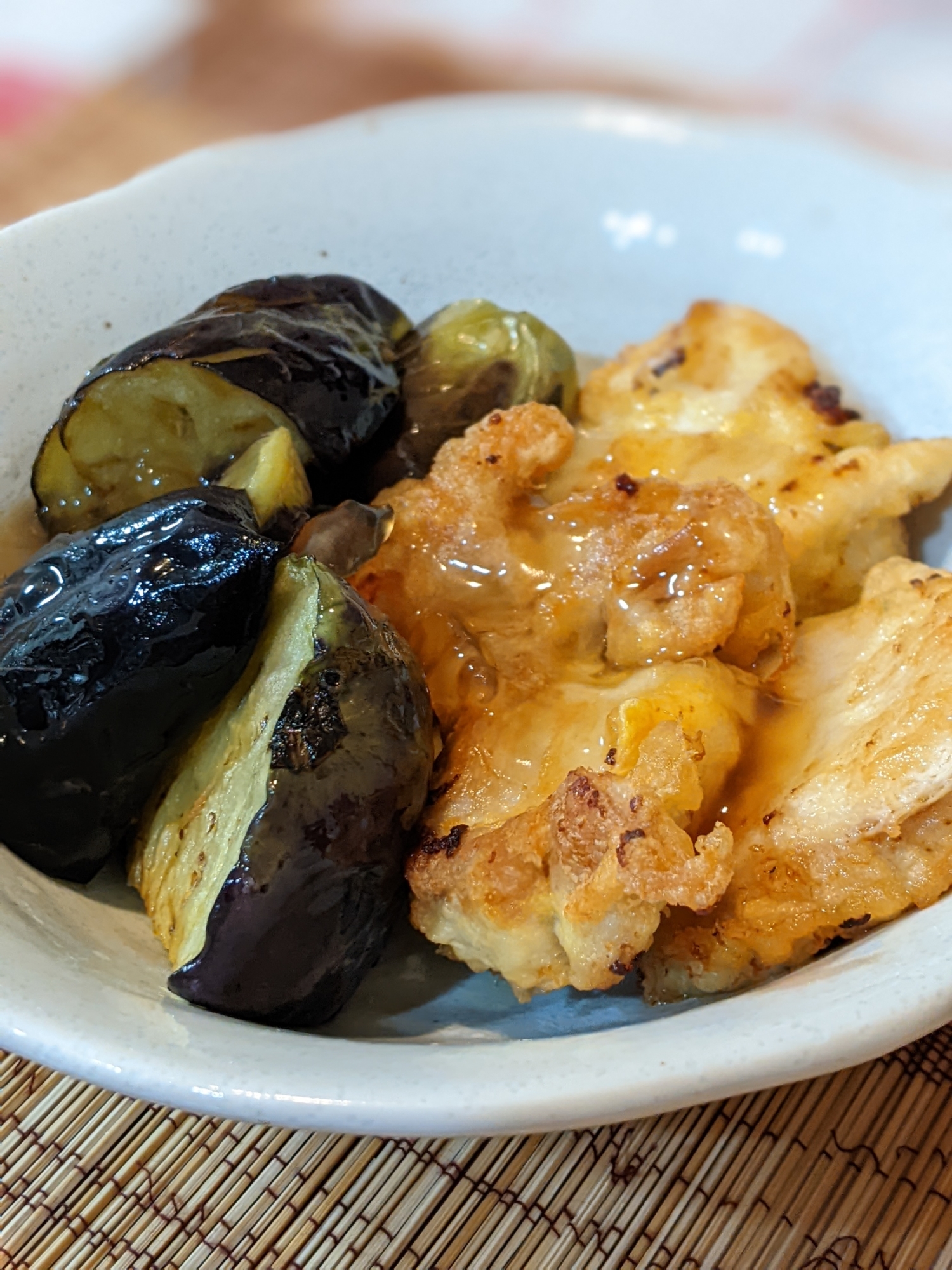 「鶏」鶏天と野菜のあんかけ