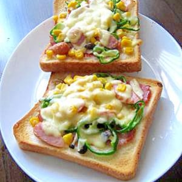 家にあるもので 簡単ランチ ピザトースト レシピ 作り方 By ひしょ1125 楽天レシピ 家にあるもので 簡単ランチ ピザトースト レシピ 作り方 By ひしょ1125 楽天レシピ