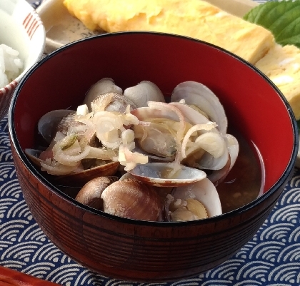 あさりとみょうがの香りがとても美味しい味噌汁でした！