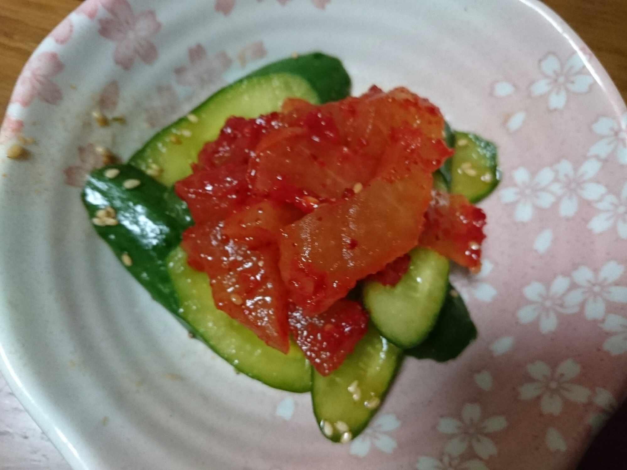 キムチ風味きゅうりの漬物 カクテキのせ レシピ 作り方 By Randebu 楽天レシピ
