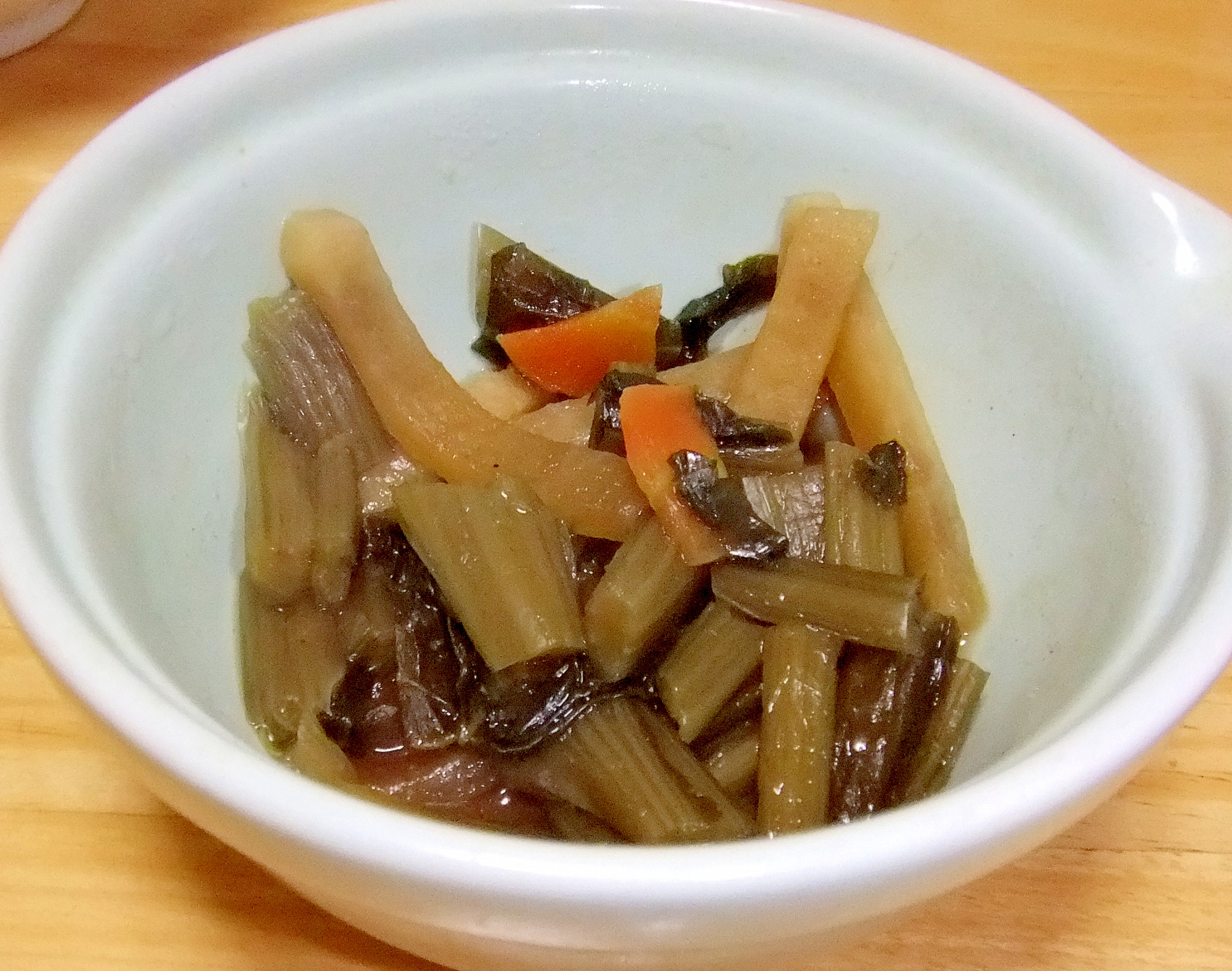 大根、ニンジン、野沢菜の甘辛炒め