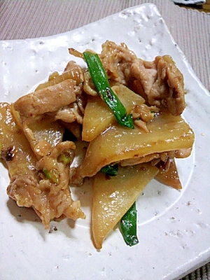 簡単！豚肉と大根の甘辛炒め♪