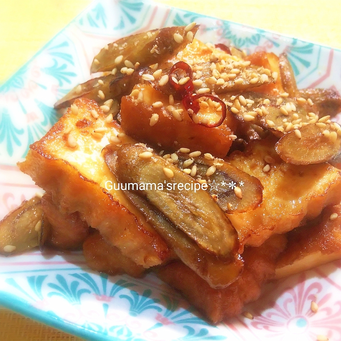 甘辛だれでご飯が進む♡厚揚げとごぼうの甘辛炒め