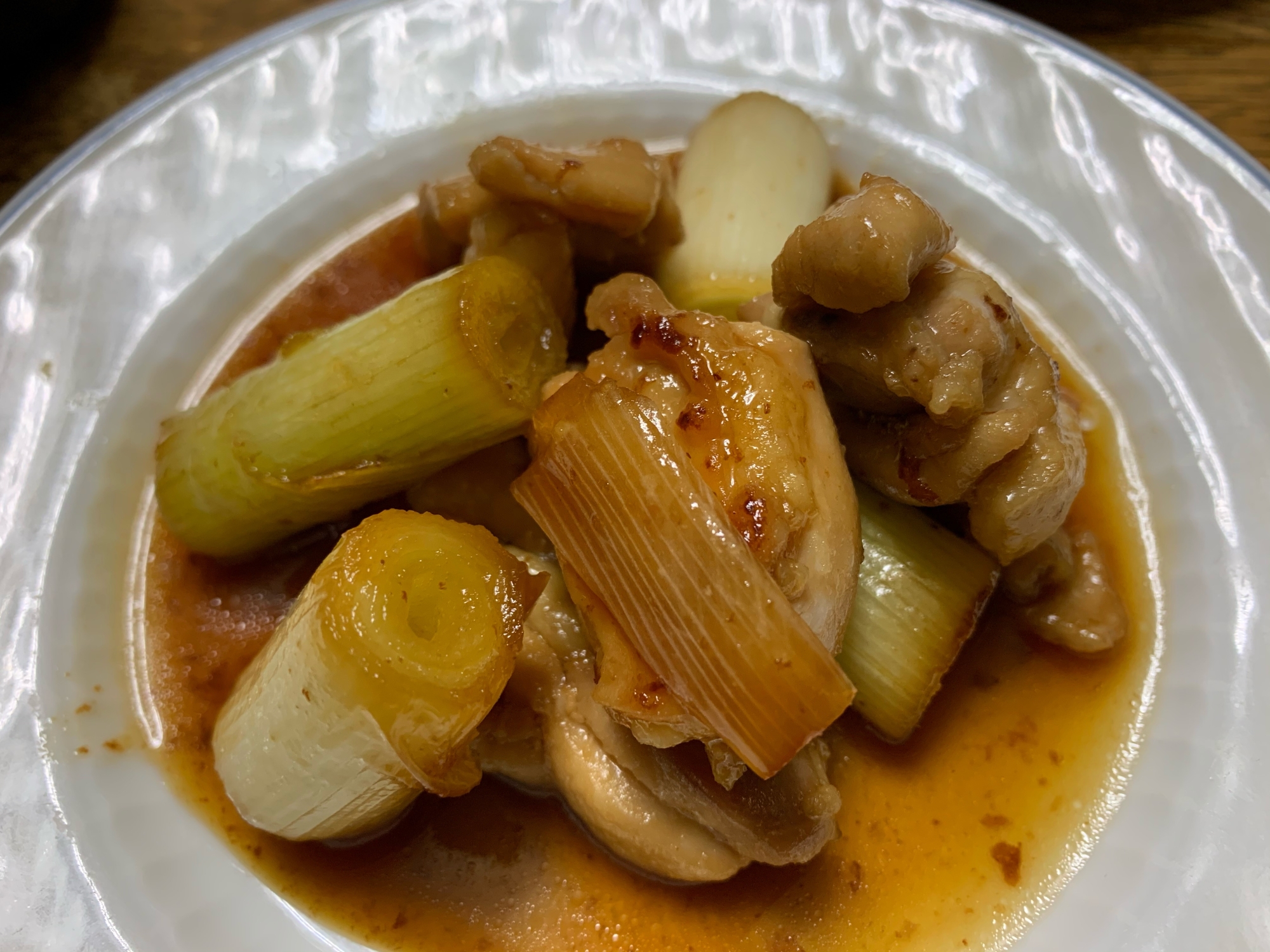 鶏肉と長ネギの甘辛煮