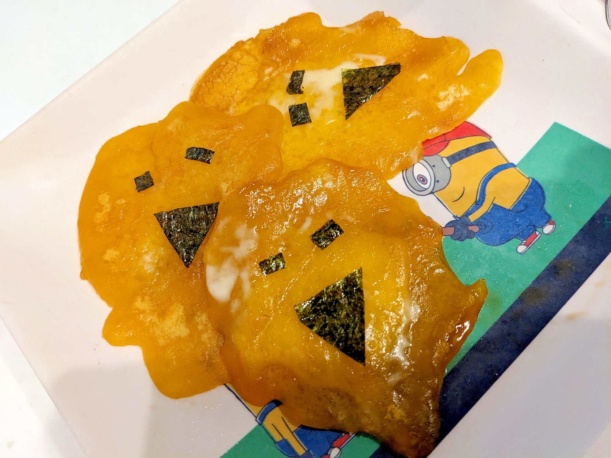 ハロウィンかぼちゃもち／偏食幼児の手作り朝ご飯