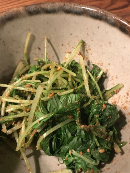 水菜が余ってしまったので作りました。簡単で美味しかったです^_^