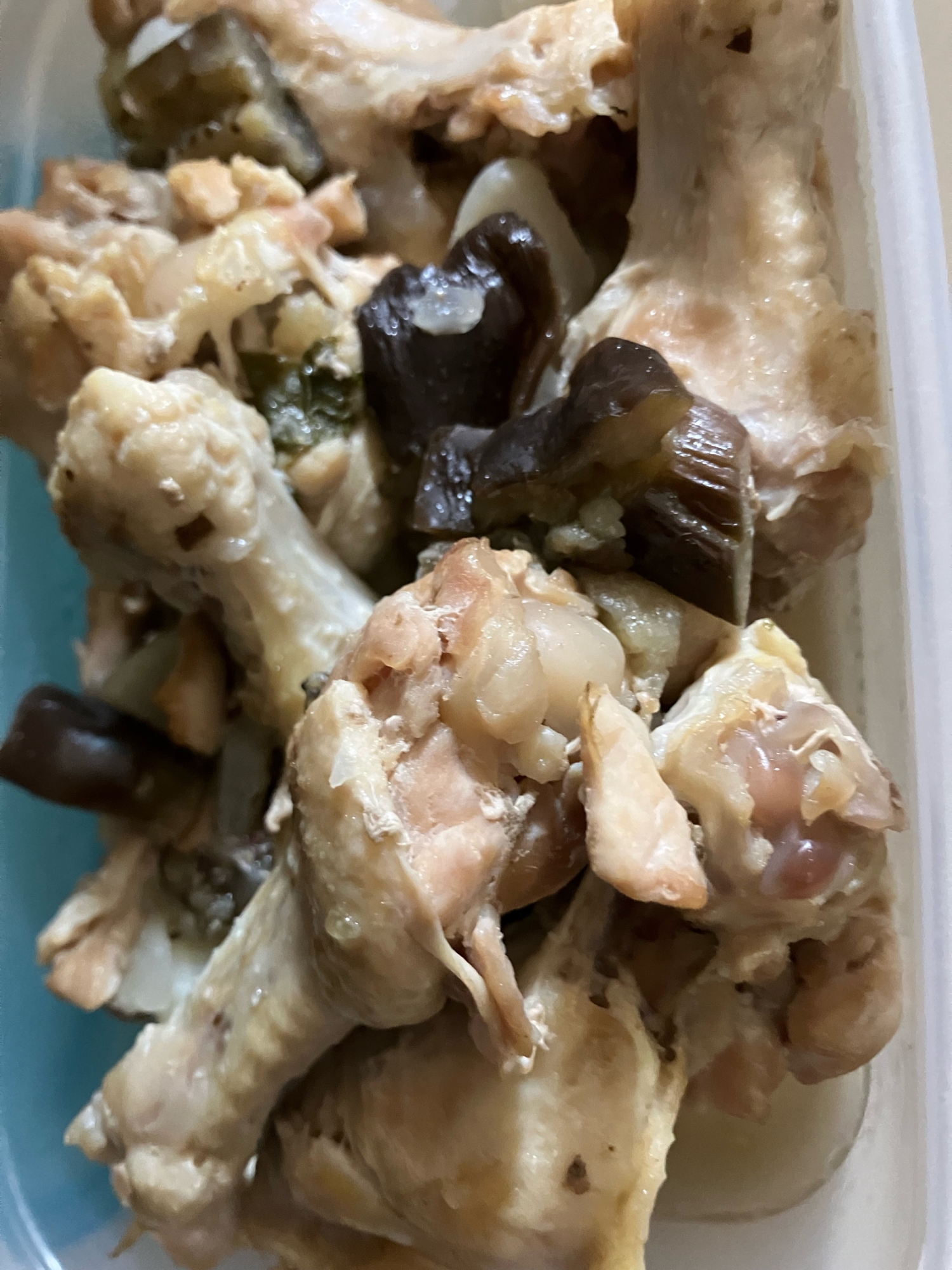 なすと手羽元の甘辛煮