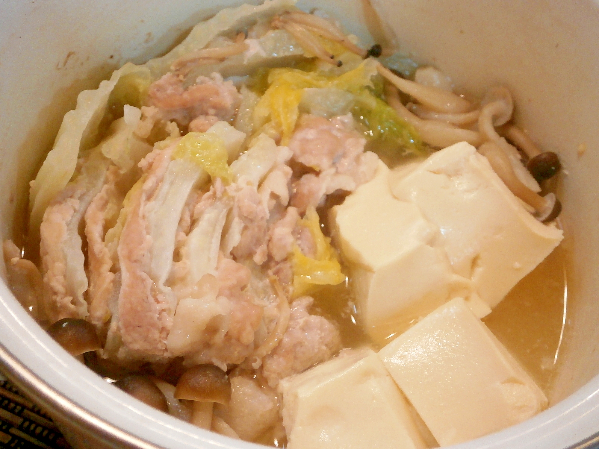白菜・豚肉の塩鍋