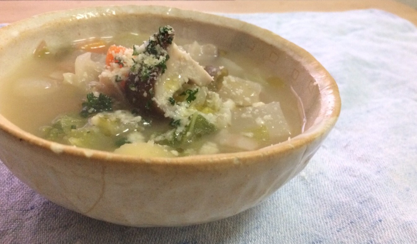お野菜たっぷりスープ。白味噌仕立て