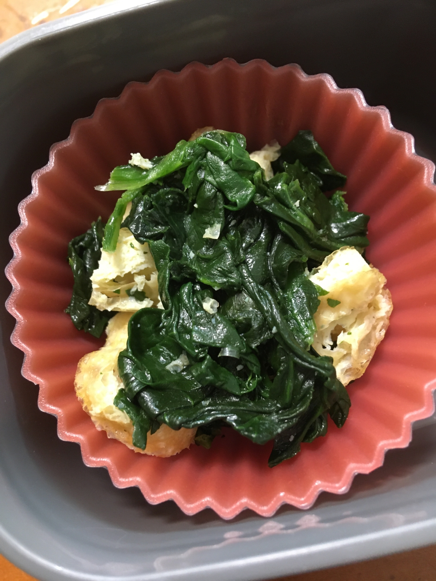 お弁当に♪油揚げとほうれん草の和え物♡