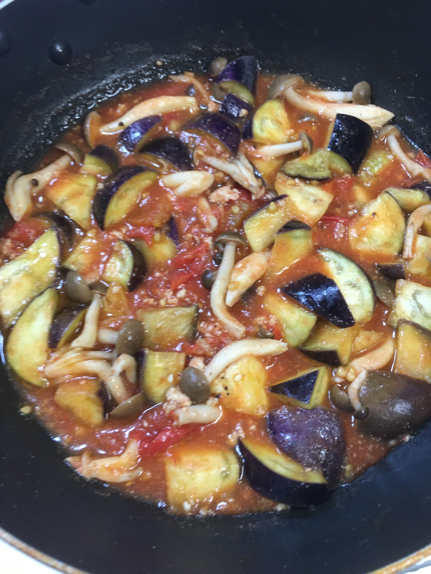 完熟トマトとなすの簡単煮