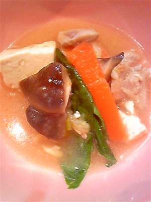 彩り野菜と豆腐のホカホカスープ♪