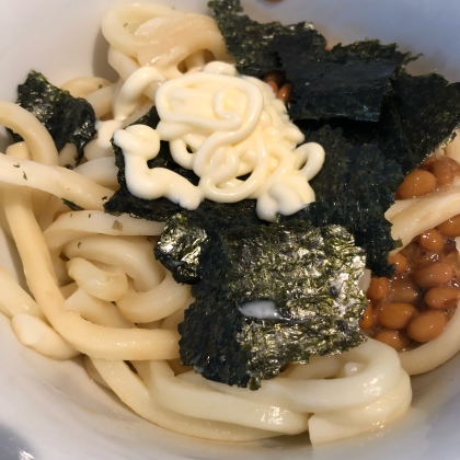 簡単！納豆のりマヨうどん