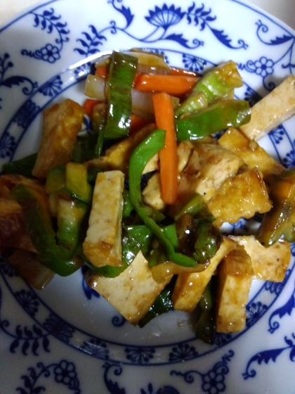 厚揚げと野菜の照り焼き