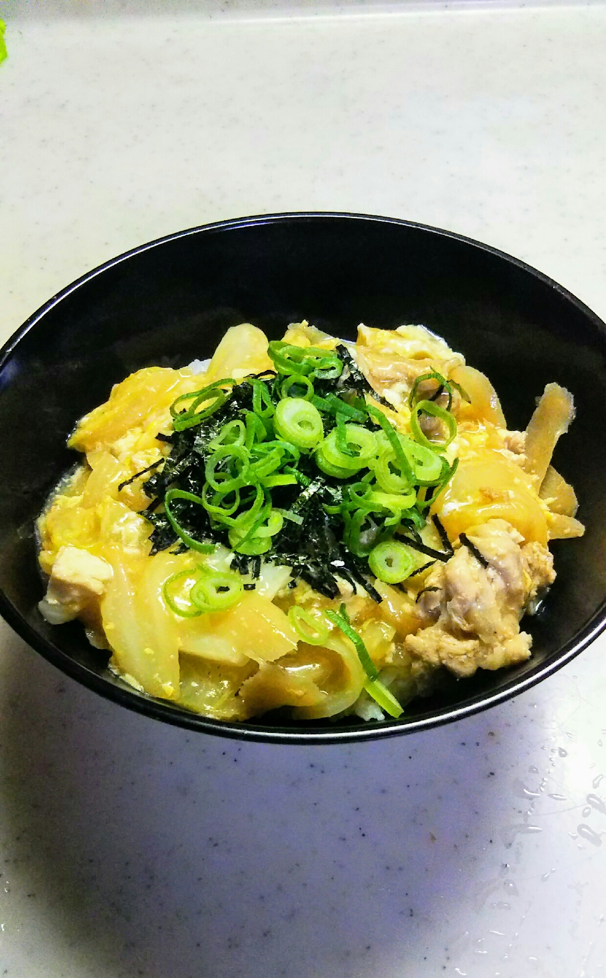 豆腐でボリューム満点卵とじ丼