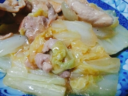 白菜と豚肉の中華炒め