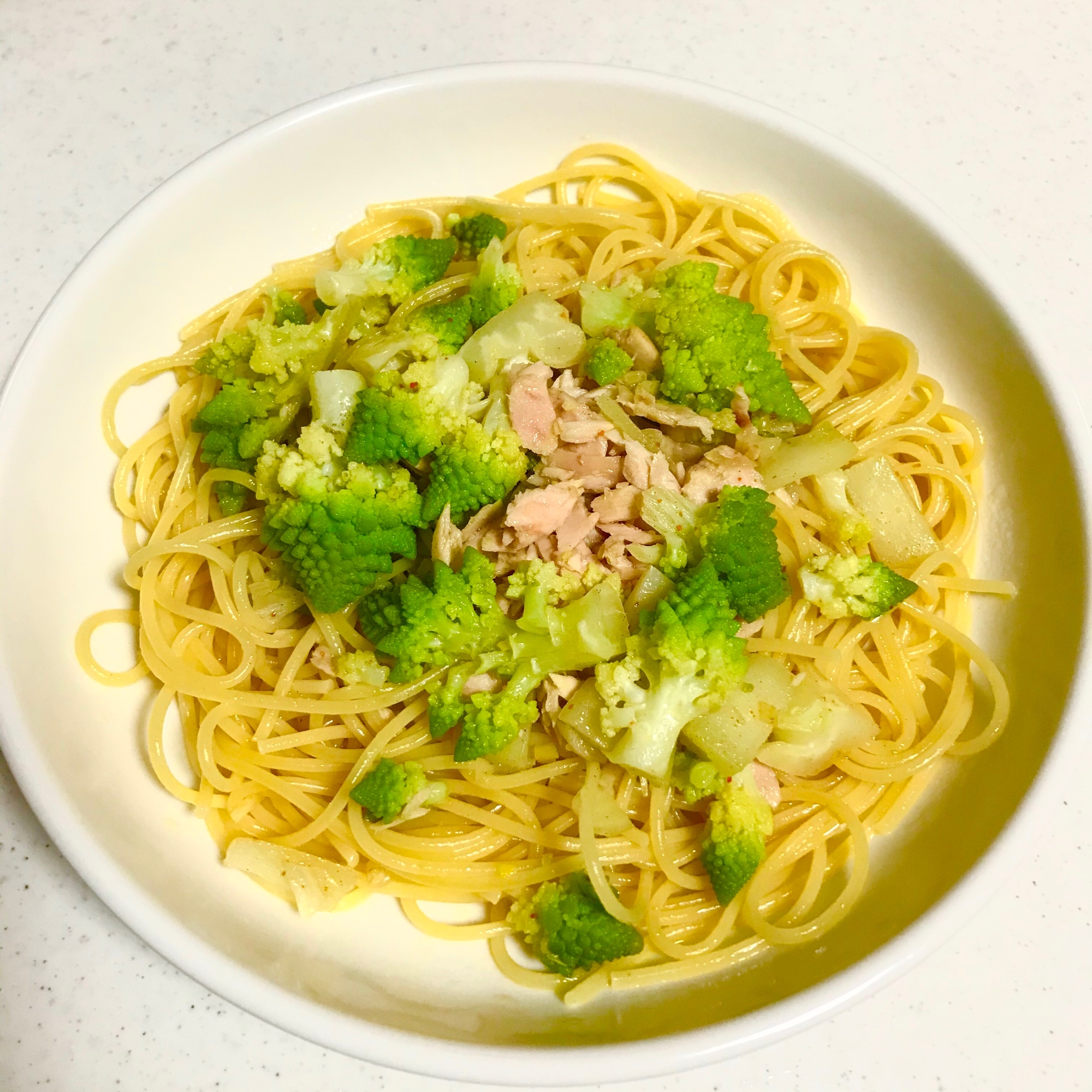 ロマネスコとツナのスパゲッティ