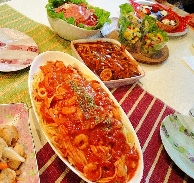 絶品♪ツナトマトのシーフードパスタ