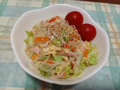 作り置き☆レタスの大量消費②春雨とレタスのサラダ