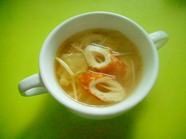 キャベツとえのき竹輪のスープ