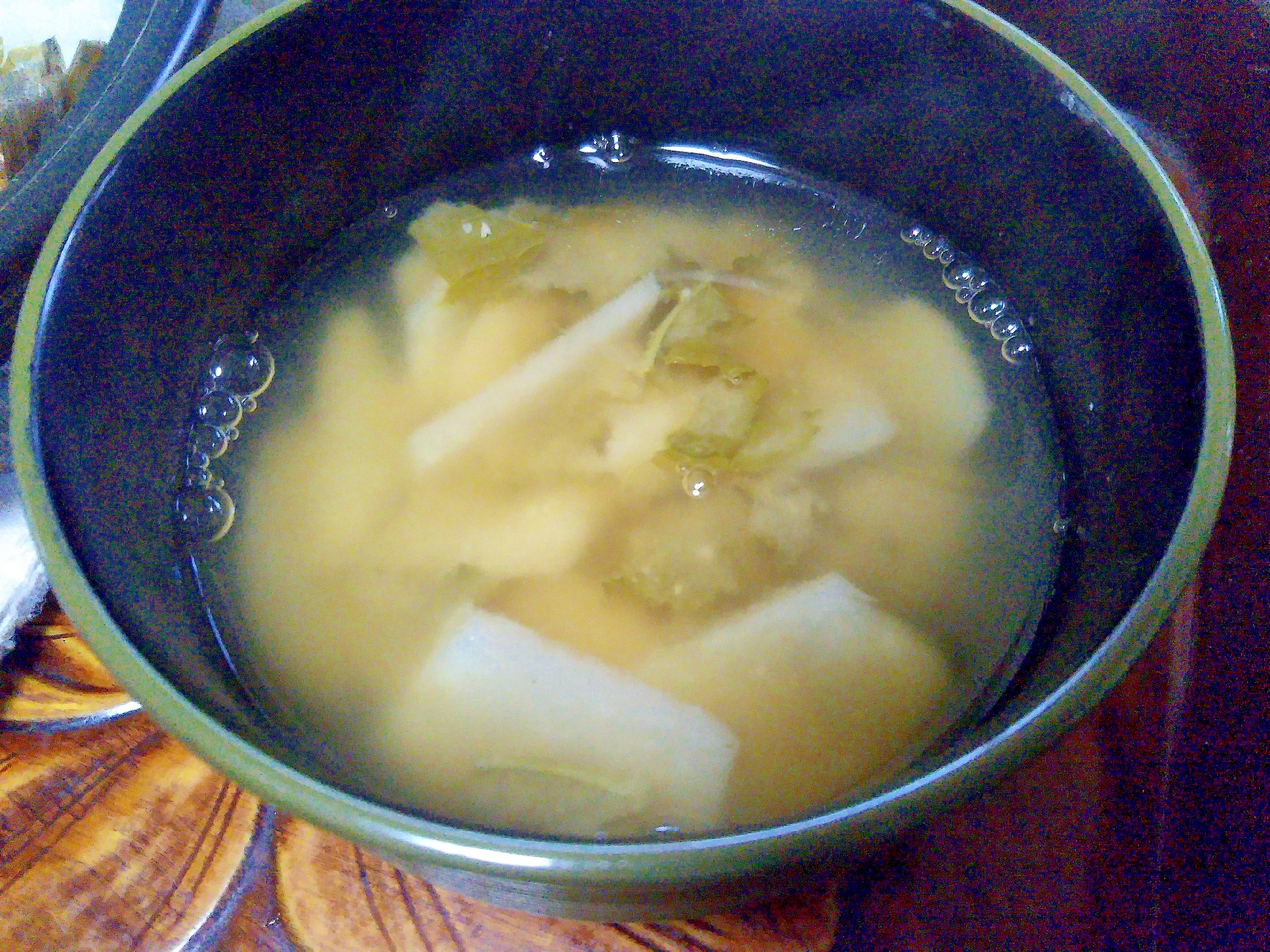 かぶ&大根葉の味噌汁
