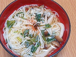 きのこのにゅうめん