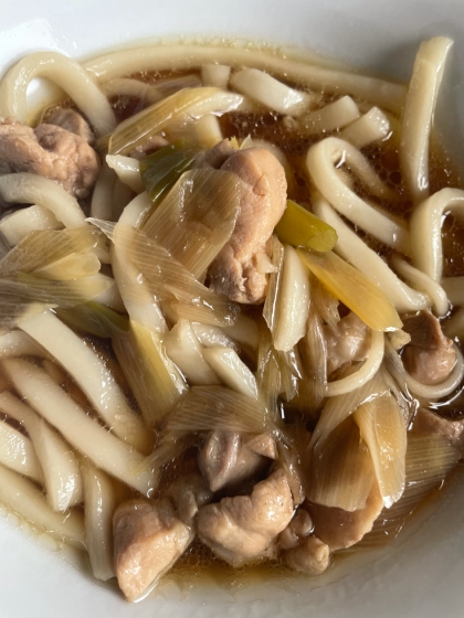 受験生の夜食に！(^^)鶏もも肉の南蛮うどん♪