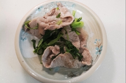豚肉と水菜の重ね蒸し °･:✿.*