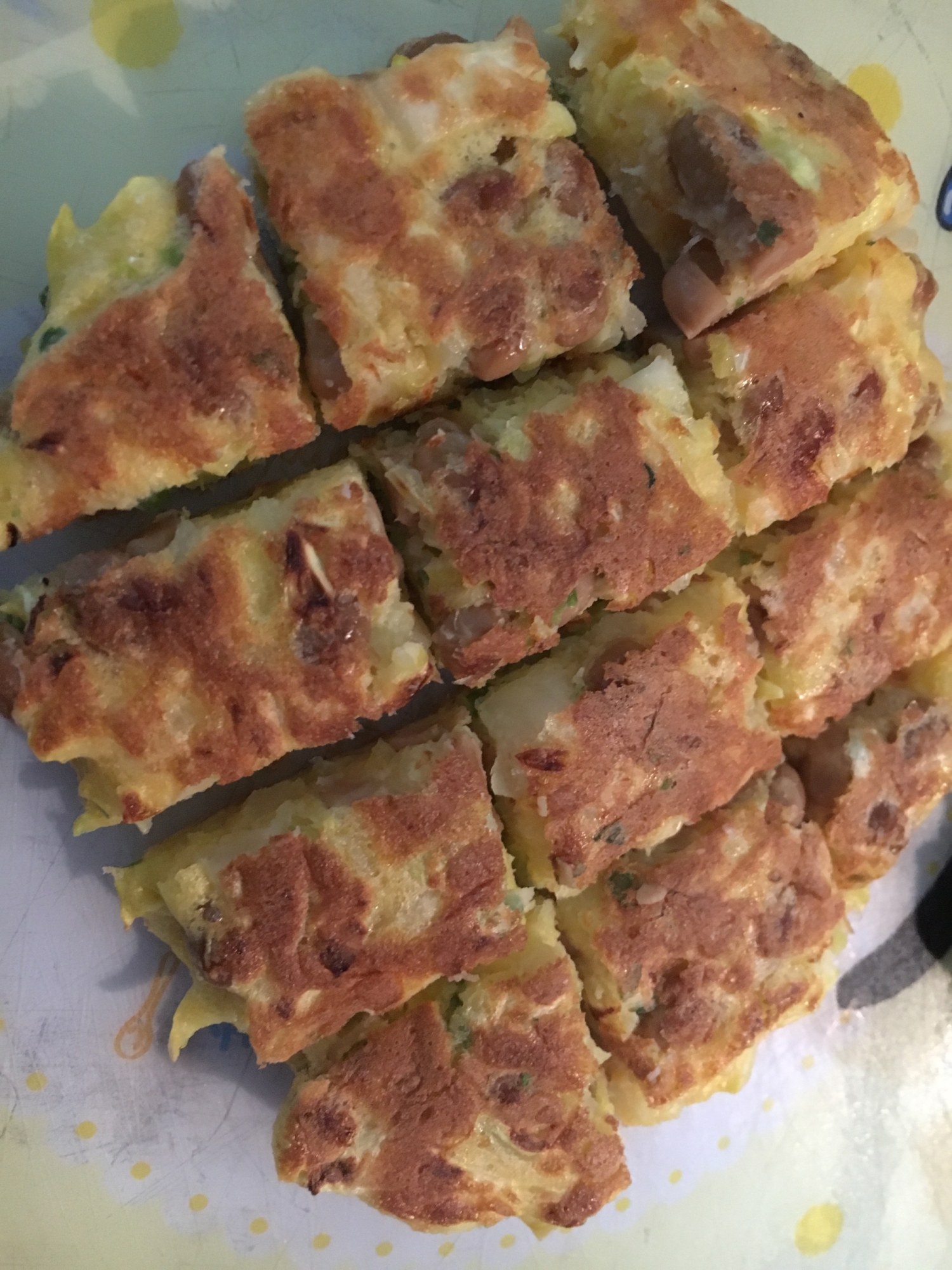離乳食後期＊納豆のお好み焼き