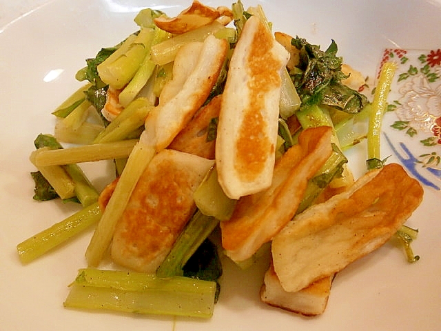 大根菜と白はんぺんの炒め物