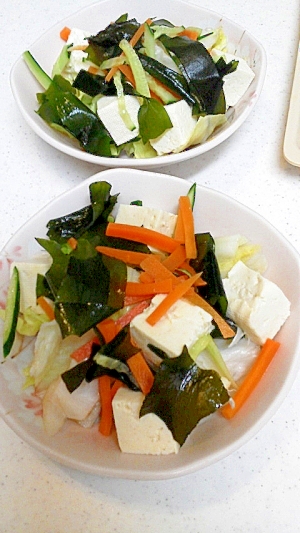 ☆豆腐と野菜のヘルシーサラダ☆