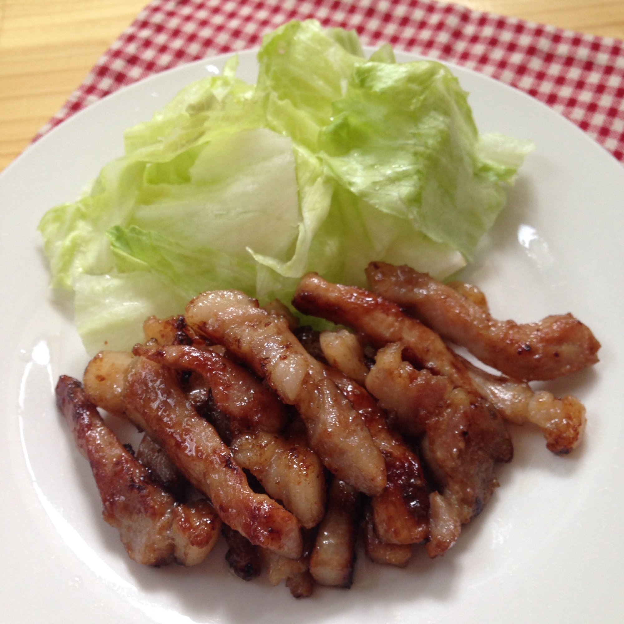 豚ロース肉de醤油漬け焼き♪