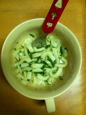 幼児食　小松菜入り洋風うどん