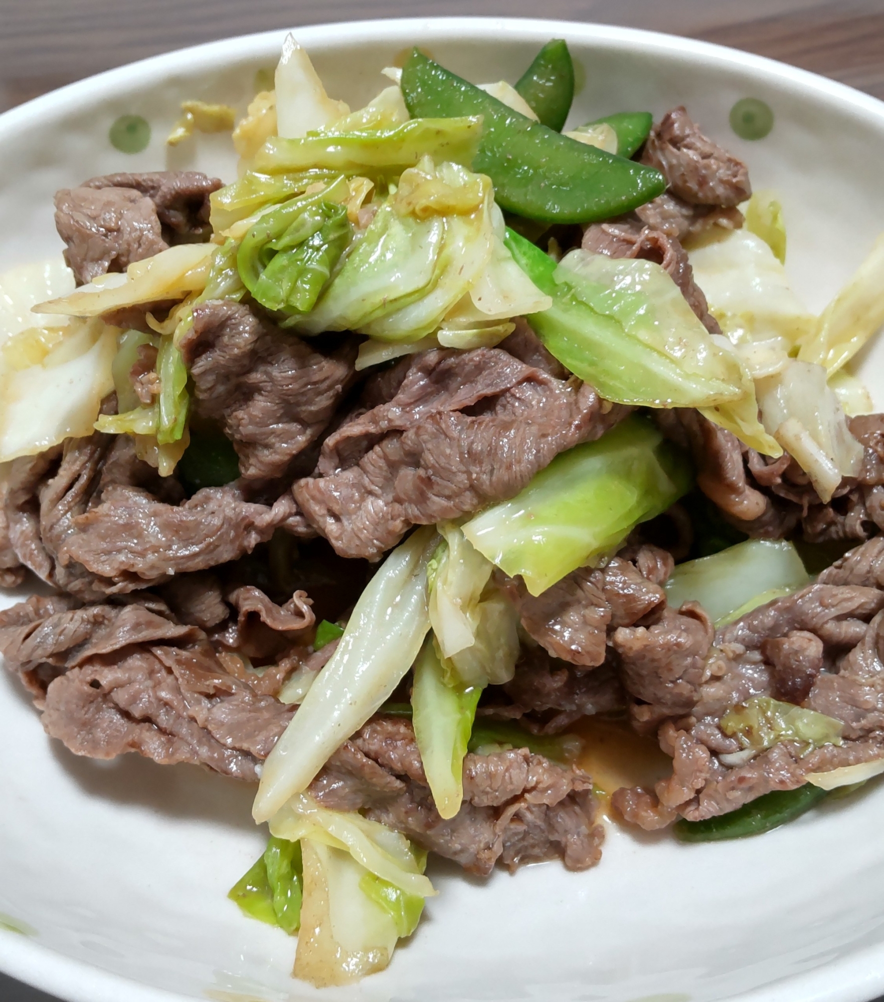 にんにくじょうゆの野菜炒め