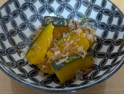 レンジで☆かぼちゃのおかか粉チーズ和え