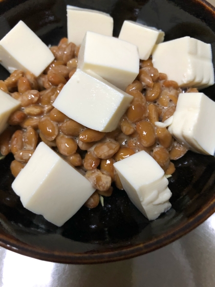 豆腐とトマトの納豆