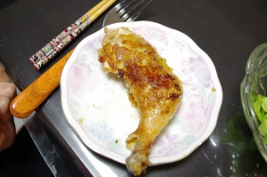 揚げないで焼くチキン